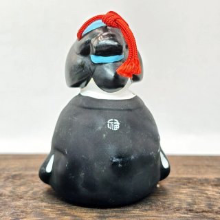 Bambola Giapponese Otafuku Hakata Ningyo Ceramica