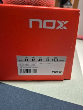 Zapatillas Nox Nerbo Pádel Blancas Talla 45