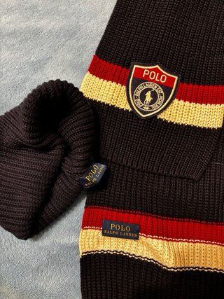 Bufanda y Gorro Polo Ralph Lauren Negro