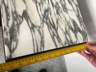 MESITA NOCHE MADERA MÁRMOL ANTIGUA MESA AUXILIAR