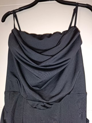 Abito lungo elegante nero taglia S/M
