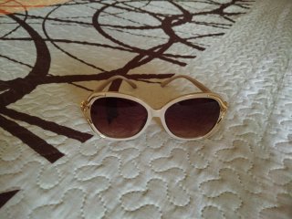 Gafas de sol elegantes mujer doradas y rosas