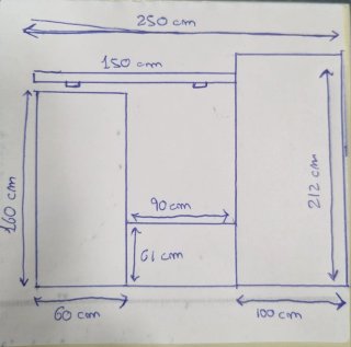 Mueble de salón madera y cristal