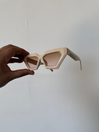 Sunglasses retro elegant beige