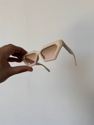 Sunglasses retro elegant beige