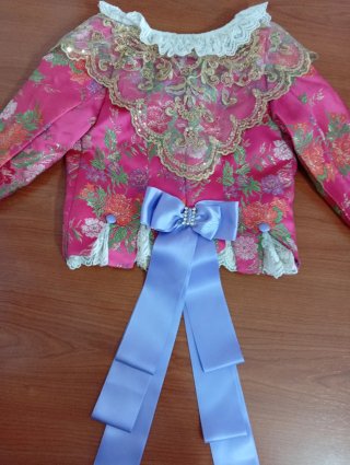 Traje de Fallera Oro y Rosa