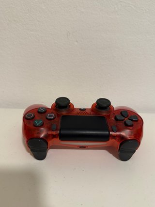 Mando PS4 Transparente Rojo
