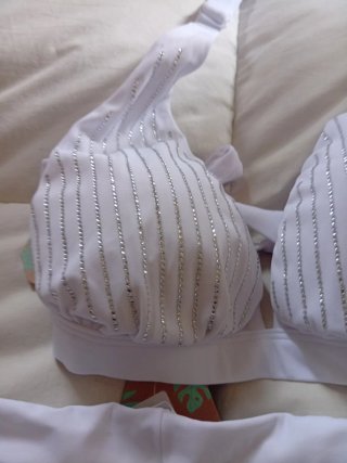 Costume Calzedonia bianco strass M