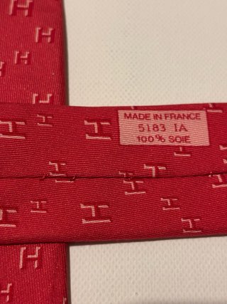 Corbata Hermes Roja con monograma H