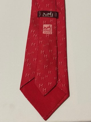 Corbata Hermes Roja con monograma H