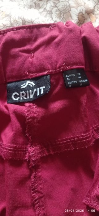 Pantalón Montaña Mujer Talla 42 Rojo.