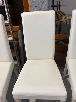4 SILLAS MODERNAS BLANCAS