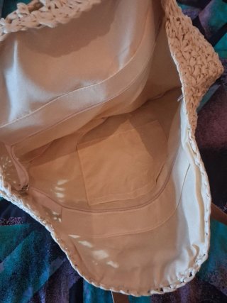 Bolso de playa redondo de rafia