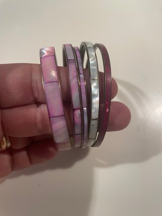 Bracciali vintage ottone e madreperla