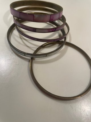 Bracciali vintage ottone e madreperla
