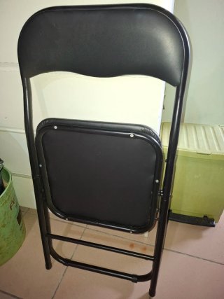 Sillas Plegables Metálicas Negras