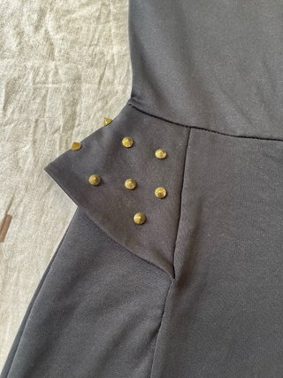 Vestido Peplum Negro Pull&Bear