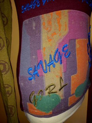 Top estampado multicolor talla única