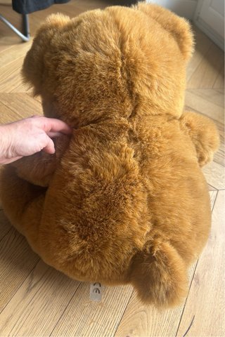 Peluche Orso Marrone con Fiocco a Quadri