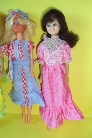 lotto 5 bambole vintage clone barbie tipo tanya pe