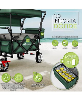 Carro TRESKO con Techo y Bolsa Lateral