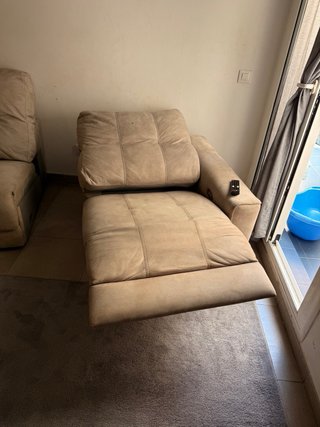Sofá modular chaise longue beige