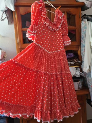 Traje de gitana rojo talla 50