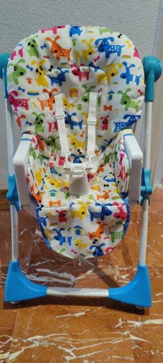 Trona para bebé con funda y bandeja