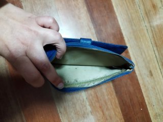 Cartera azul