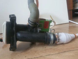 Bomba de agua potente con mangueras lista