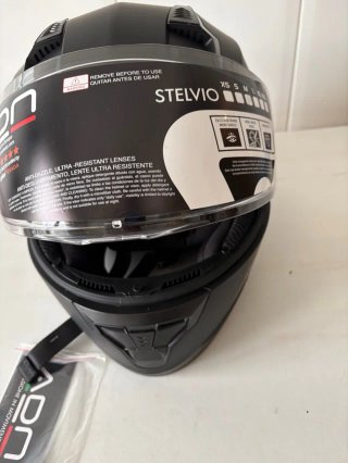 Casco Moto ADN STELVIO Negro Integral