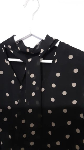 Vestido lunares negro y blanco. Talla S/ M