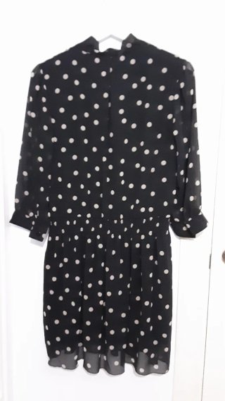 Vestido lunares negro y blanco. Talla S/ M