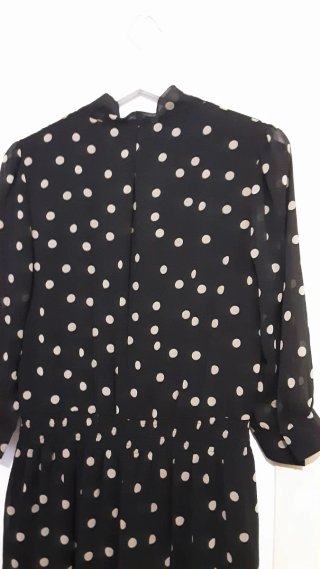 Vestido lunares negro y blanco. Talla S/ M