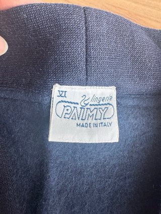 Pigiama donna blu con dettagli rossi