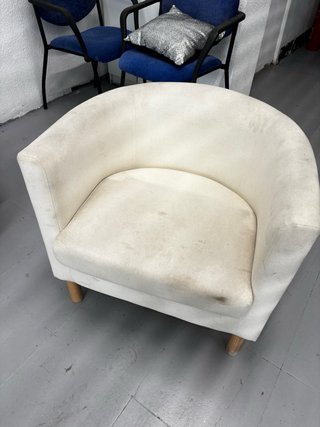 Butaca Ikea Beige Tela Madera