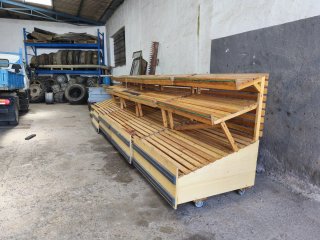 Expositor Frutas 5 Módulos Madera, varias posicion