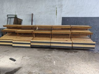 Expositor Frutas 5 Módulos Madera, varias posicion