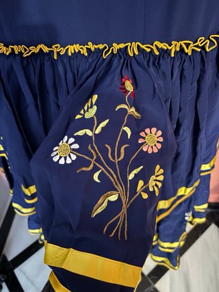 Traje Flamenca Azul Marino