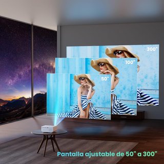 Proyector Nativo 1080P 4K Soporte WiFi