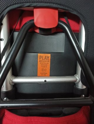 Silla coche alzador sin arnés color rojo