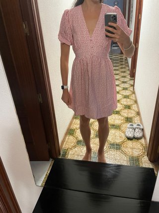 Vestido floral rosa