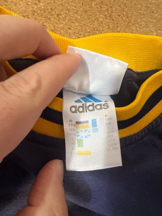 T-shirt Adidas Vintage Anni '90 Blu/Giallo M
