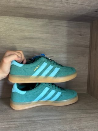 Adidas Gazelle Indoor Verdes y Azul