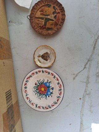 Lote platos cerámica decorados