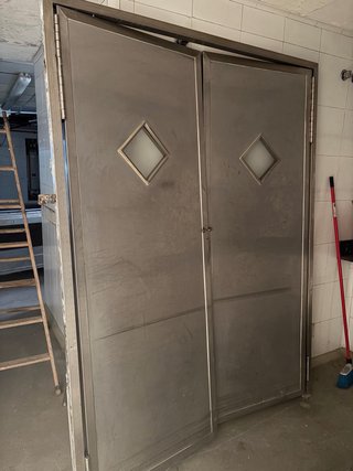 Puerta doble cocina industrial acero inoxidable