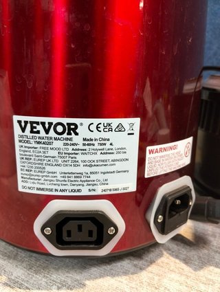VEVOR Destilador de Agua 4 L Filtro de Destilación