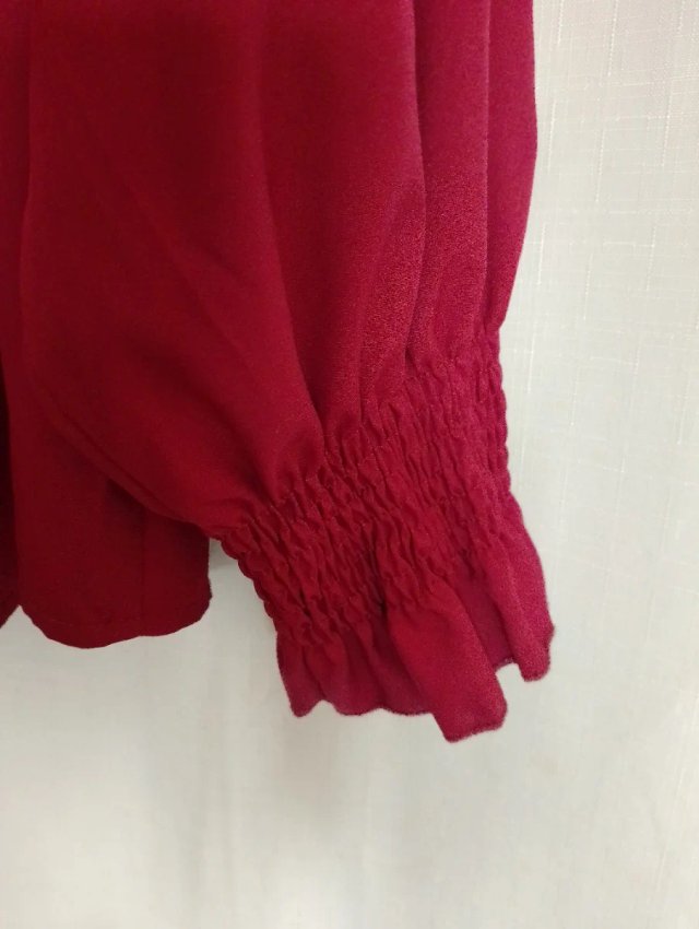 Blusa granate SHEIN Curve talla 3XL