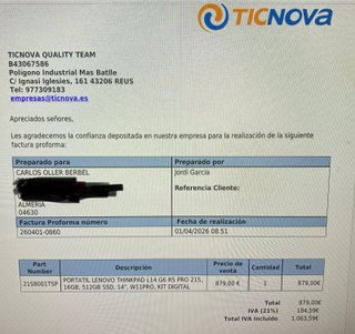 Portátil Lenovo ThinkPad Negro/Gris