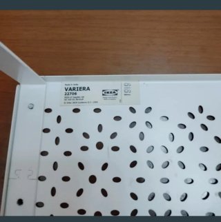Estantería Metálica IKEA Blanca 2 Niveles